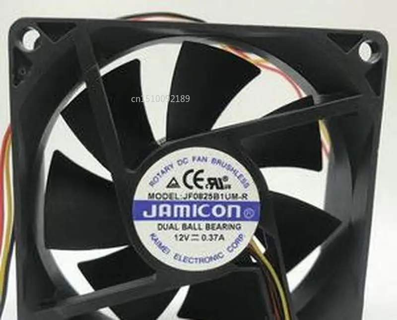 Для Jamicon JF0825B1UM-R DC 12V 0.37A 80x80x25mm 3-провода вентилятор охладителя сервера