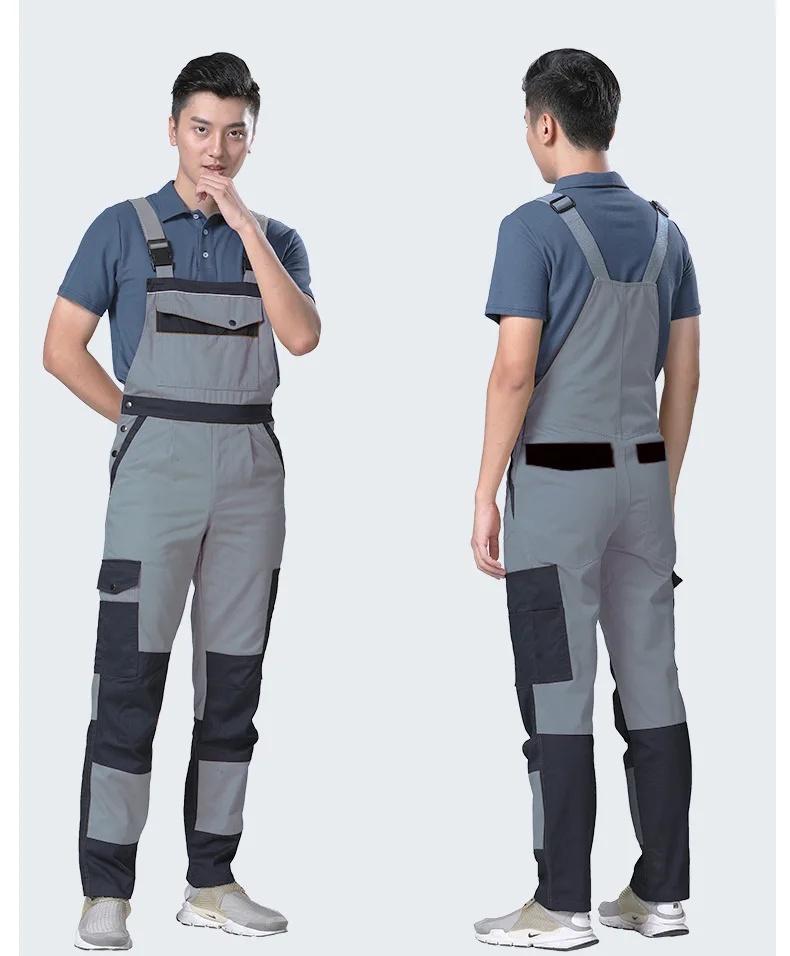 workwear trabalho geral bib cinta calças gerais com multi bolsos de trabalho mecânico macacão reparador