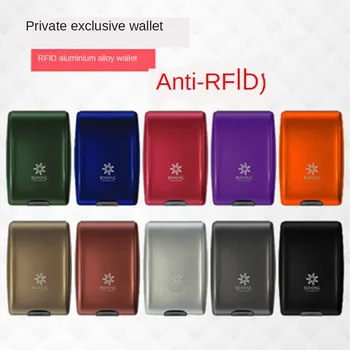 

Aluminum Wallet Bankcard Blocking Hard Case Credit Card Wallet Anti-RFID Scanning Protect Card Holder Men Business Coin Purse