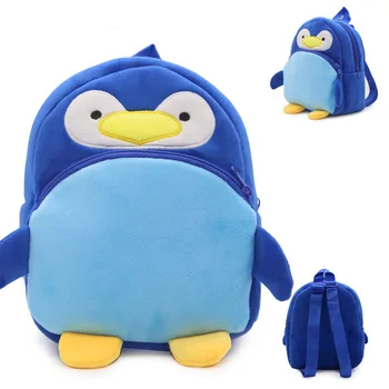 

New cute cartoon kids Penguin plush backpack toy mini school bag Children's gifts kindergarten boy girl baby bags for 1-3Y