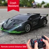 1:16 4 Channels RC car With Led Light 2.4G Radio Remote Control Cars Sports Car High-speed Drift Car Boys Toys For Children 30M 1