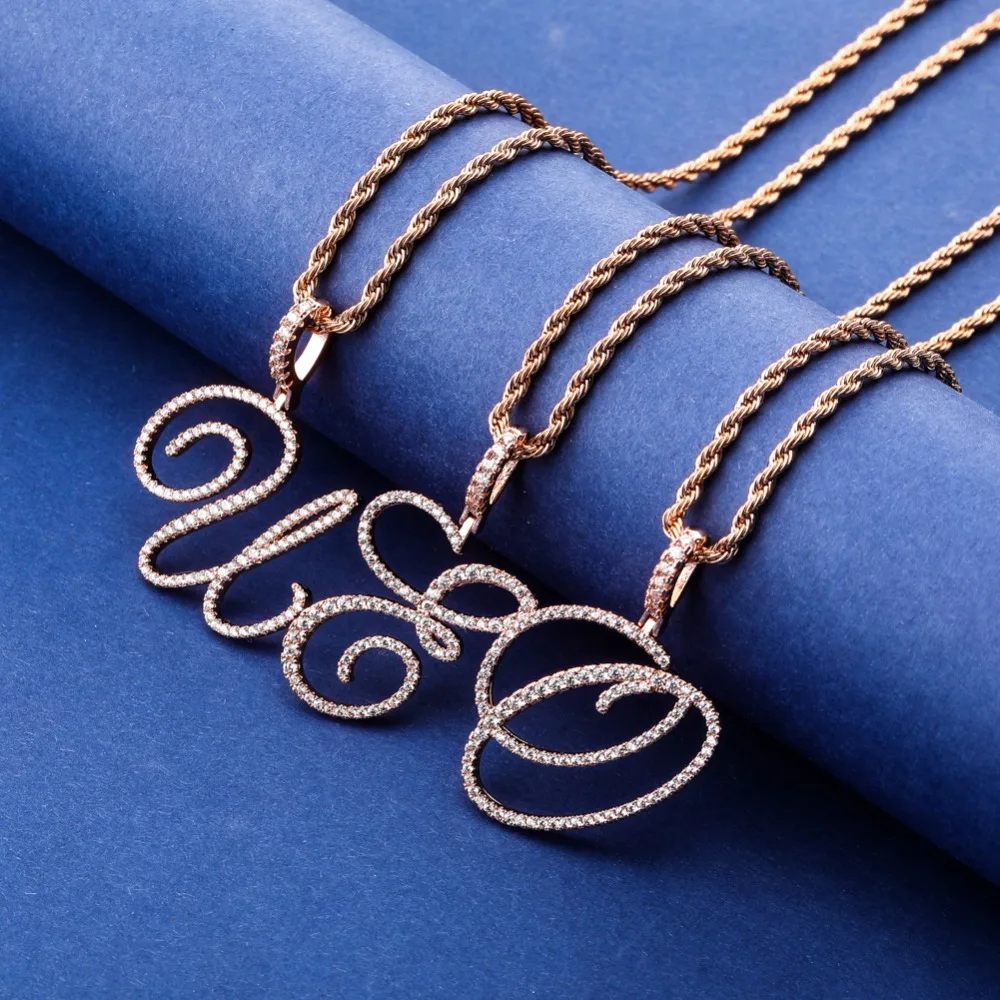 A-Z Cursive Pendant & Necklace  