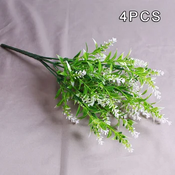 

4PCS Artificial Setaria Lavender Bouquet Wedding Flowers Party Home Office Decor Artificial Plants Wedding Flower Bunch For Home
