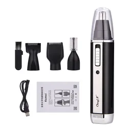 4 in 1 Professional Electric Rechargeable Nose and Ear Hair Trimmer Shaver Temple Cut For Men Personal Care Tools S36