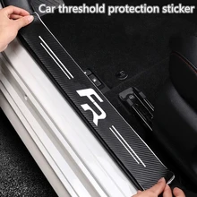 

car door sill pedal board cover carbon fiber rear bumper trunk board sticker For Seat Leon FR Cupra Ibiza Altea Exeo accessories