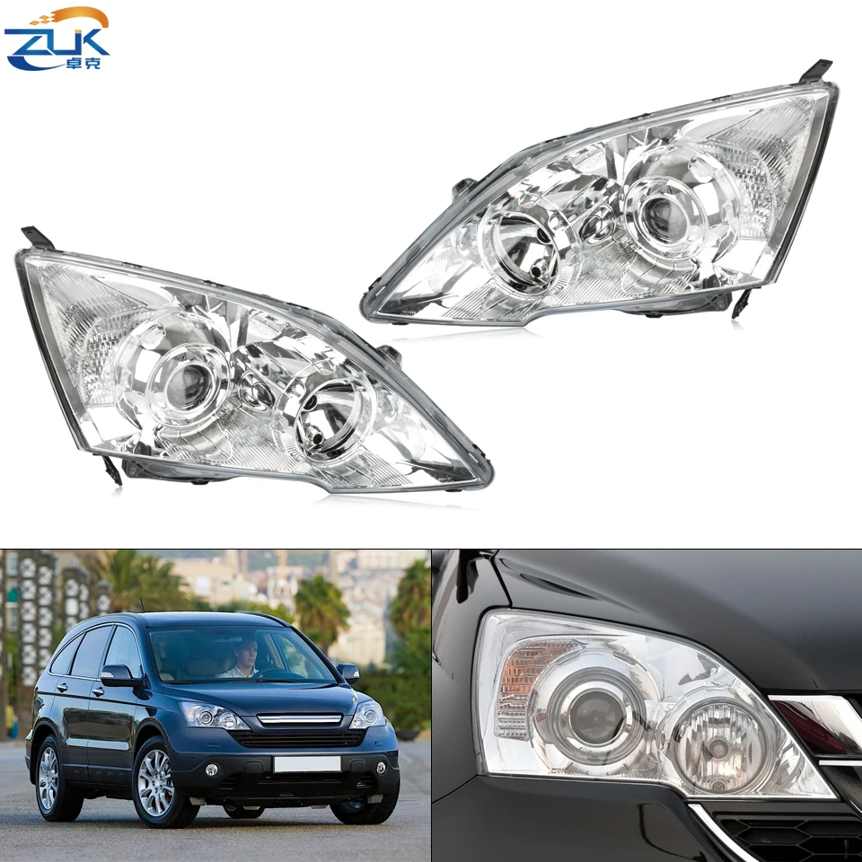 ZUK пара спереди головной светильник фары для HONDA CRV 2007 2008 2009 2010 2011 RE1 RE2 RE4 галогенные