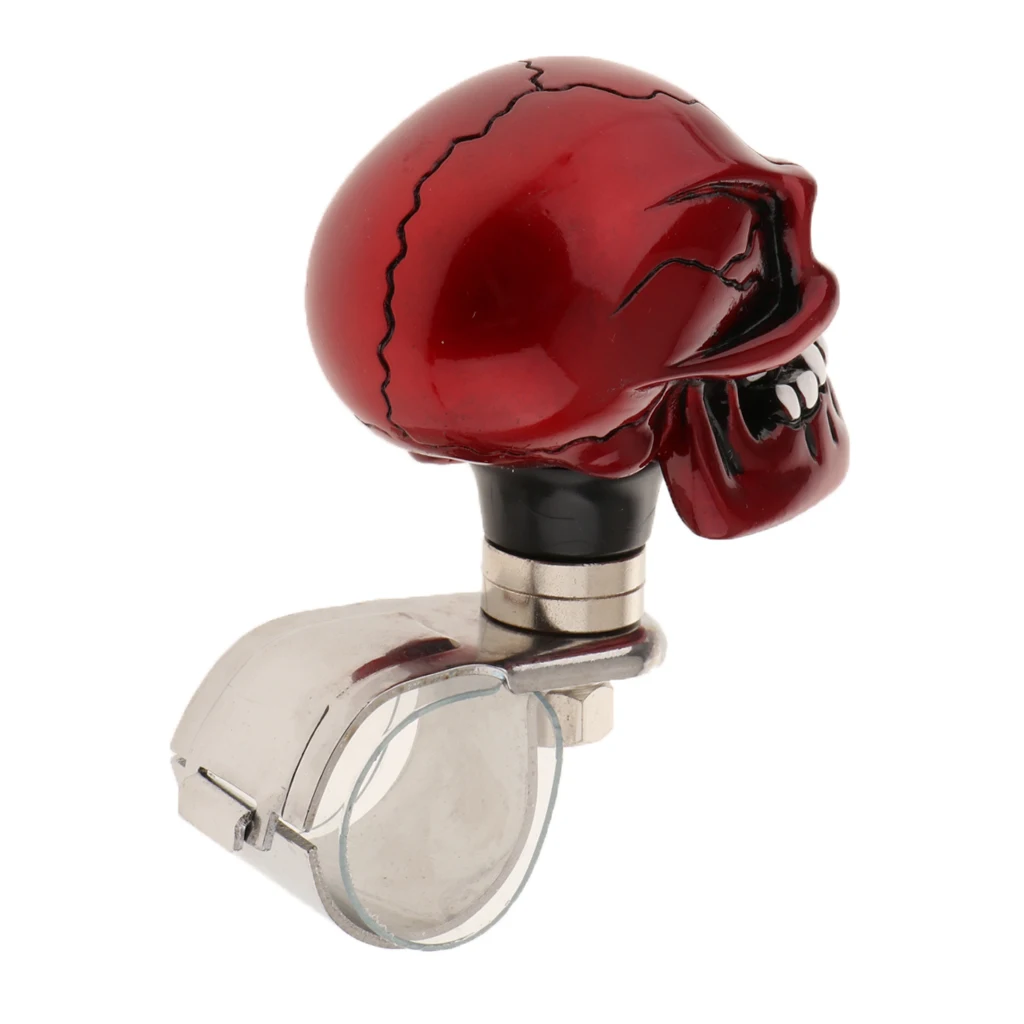 1PC Skull Head Car Steering Wheel Spinner Suicide Knob Handle Booster
