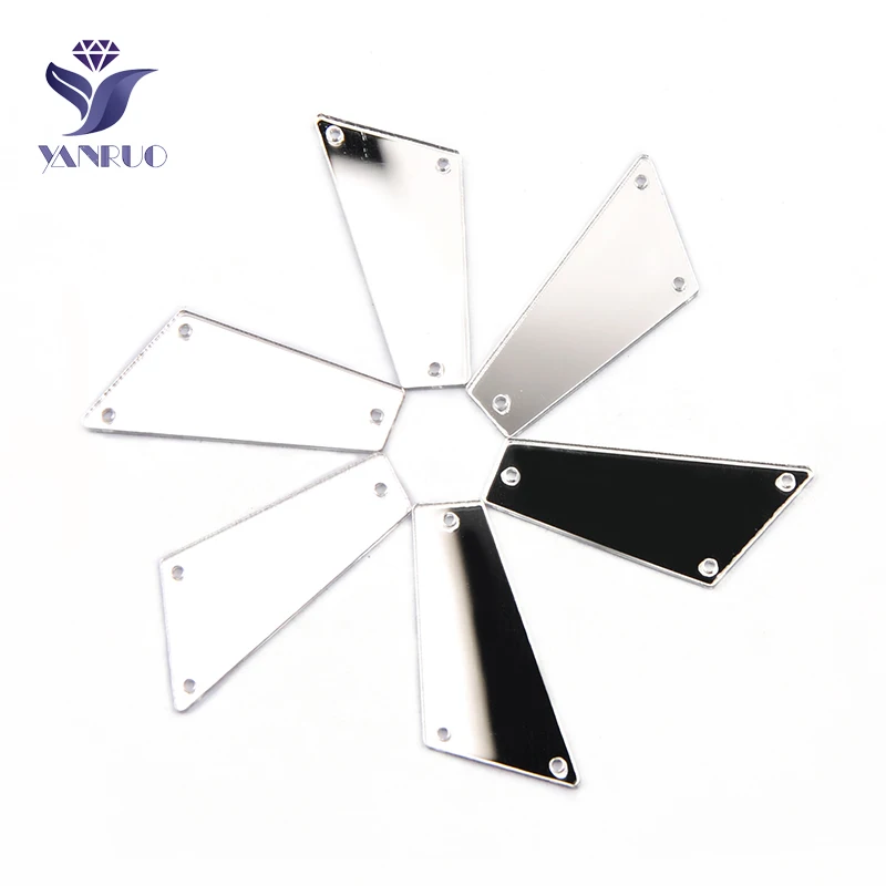 17x40mm YANRUO кристально чистые акриловые стразы 30 шт. Пришивные зеркальные Поделки Сделай Сам стразы с плоской задней частью пришитые камни для рукоделия платья - Цвет: 17x40mm