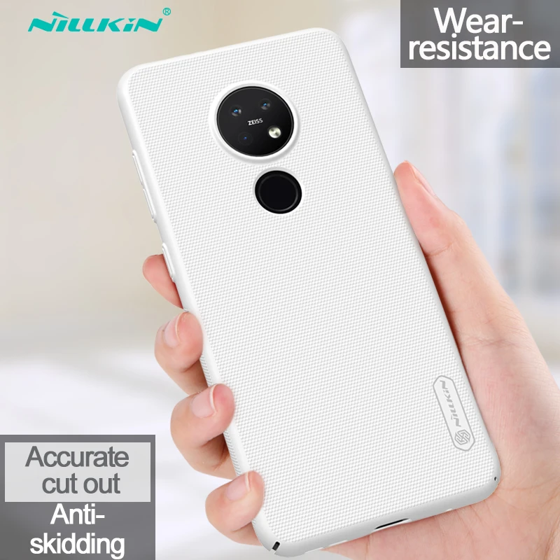 Белый Чехол Nillkin для Nokia 7,2 и Nokia 6,2, матовый чехол для мобильного телефона, Ультратонкий Жесткий чехол из поликарбоната - Цвет: Белый