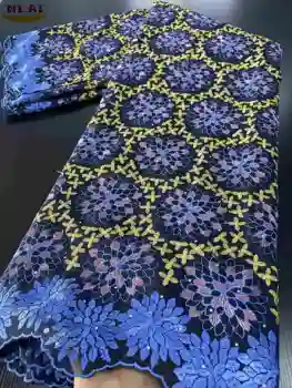 

NIAI African Dry Lace Fabric Beautiful Nigerian Cotton Lace Fabrics 2020 High Quality Lace For Wedding Dress Sewing XY3345B-2