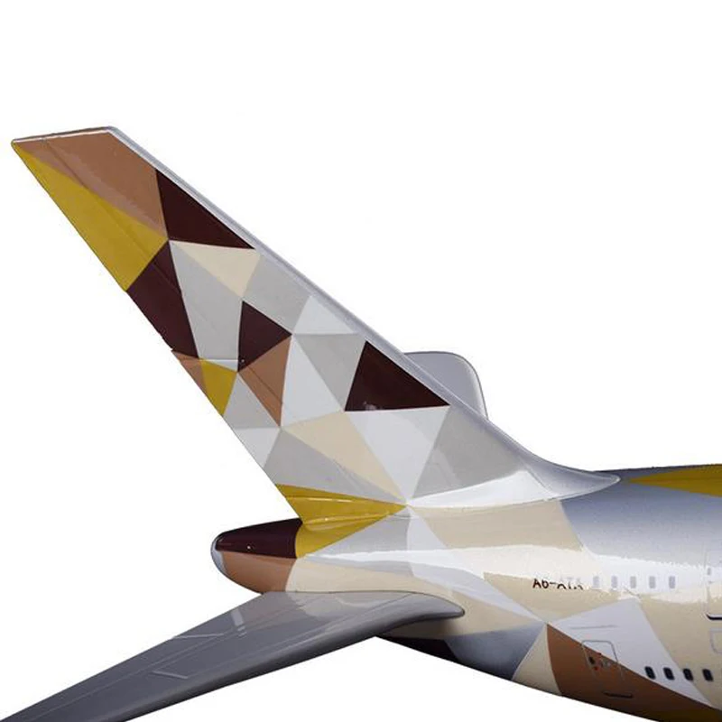 1/160 самолет Airbus ETIHAD Airline A380 Длина модели 45,5 см W с колесо с подсветкой литая под давлением пластиковая Смола самолет для коллекционного подарка