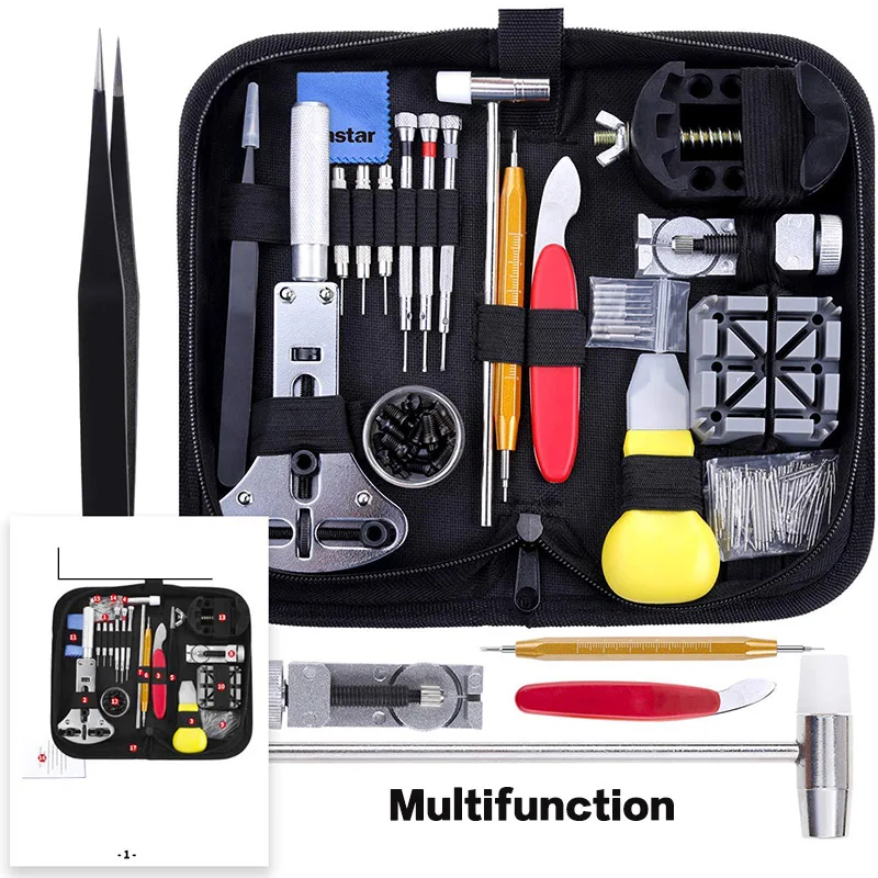 Watch Repair Kit Watch Repair Tool Kit Strap Link Disassembling Tool Portable Case Multifunctional Appliance Watch Repair Kit Watch Repair Tool Kit Strap Link Disassembling Tool Portable Case Multifunctional Appliance