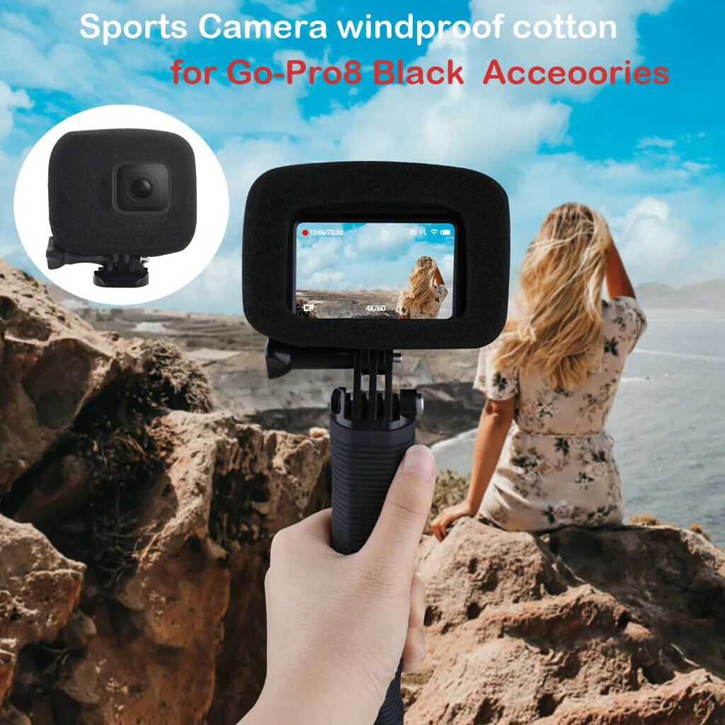 

OMESHIN Windproof Cover High Sponge Sound Absorbing Cotton for GoPro 8 Black portable convenient camera accessories cover