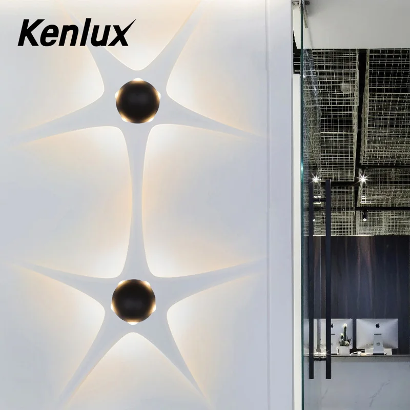 Алюминиевый Уличный настенный светильник Kenlux 15 Вт современный светодиодный в