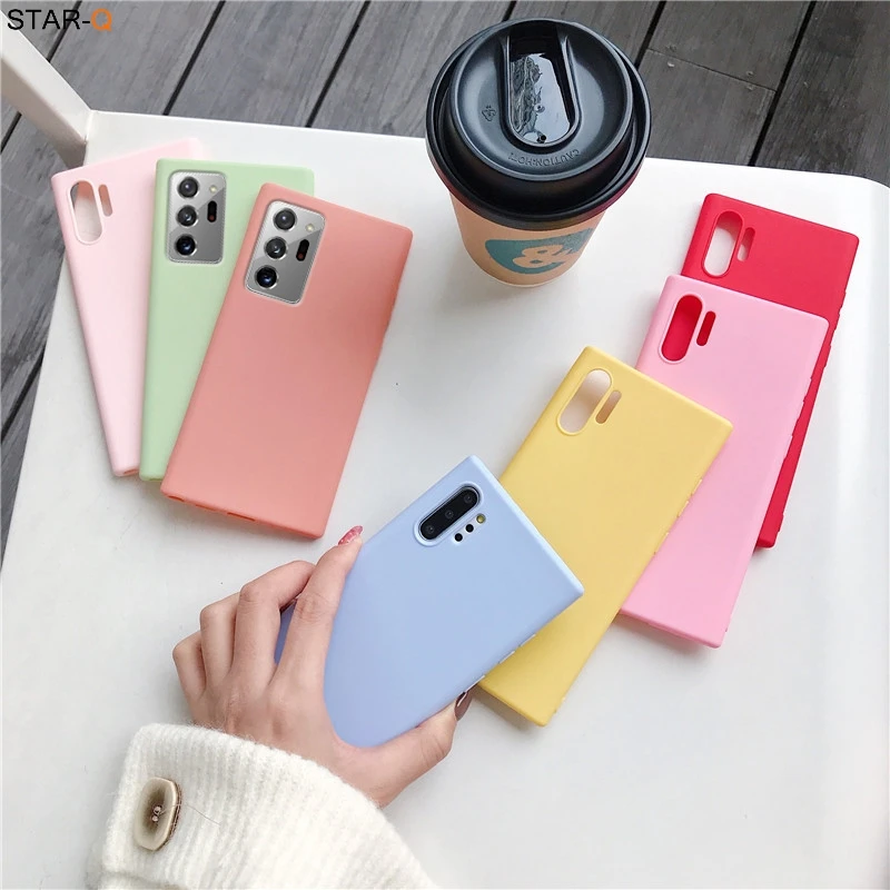 Матовый Силиконовый чехол для телефона Samsung Galaxy Note 20 Ultra 10 Plus Lite 9 8 S10 ультратонкая