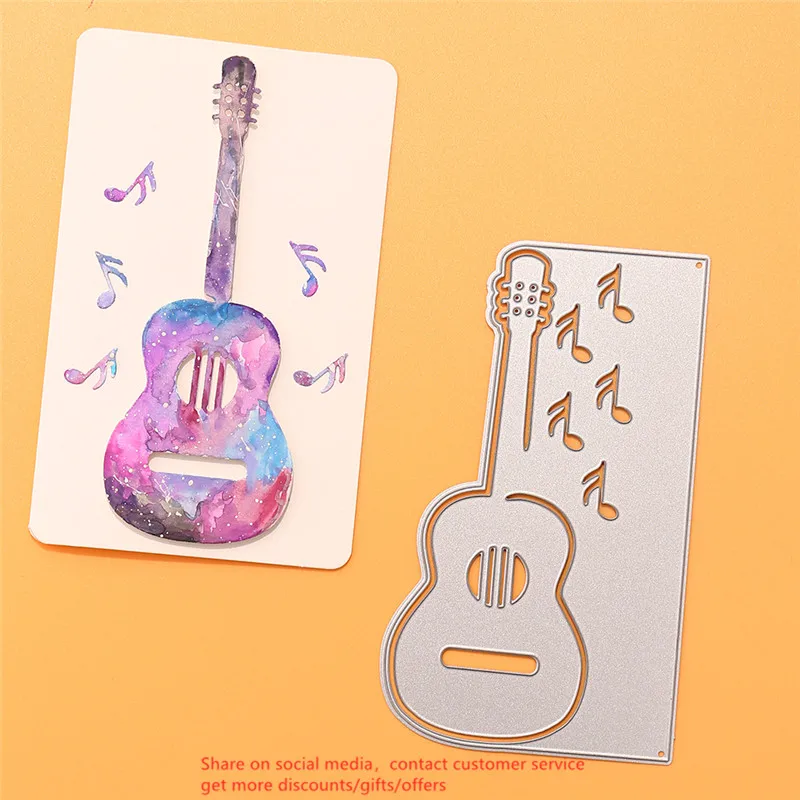 Eastsahpe Guitar Music Metal Cutting Dies Border Edge Scrapbooking New Craft Dies Embossing Stencil Card Making Decoration