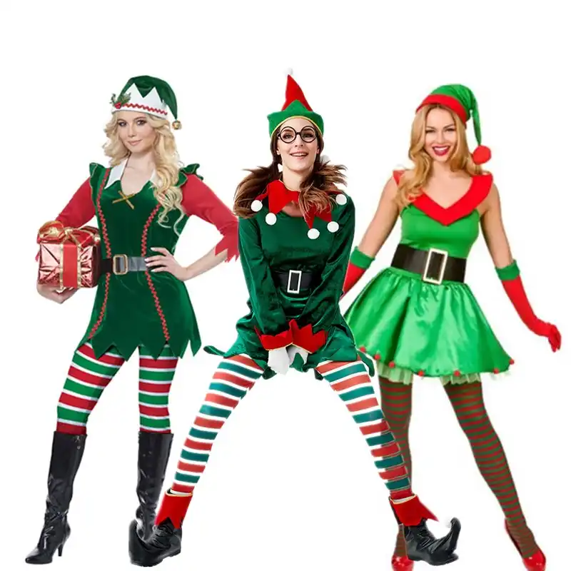 Adult Ladies Fashion Tights Green Elf 