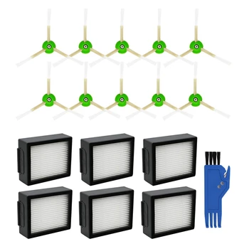 

17 Pack Replacement Parts For Irobot Roomba I7 I7+/I7 Plus E5 E6 Vacuum Cleaner Set (6x Hepa Filters +10x Edge-ing Brushes+