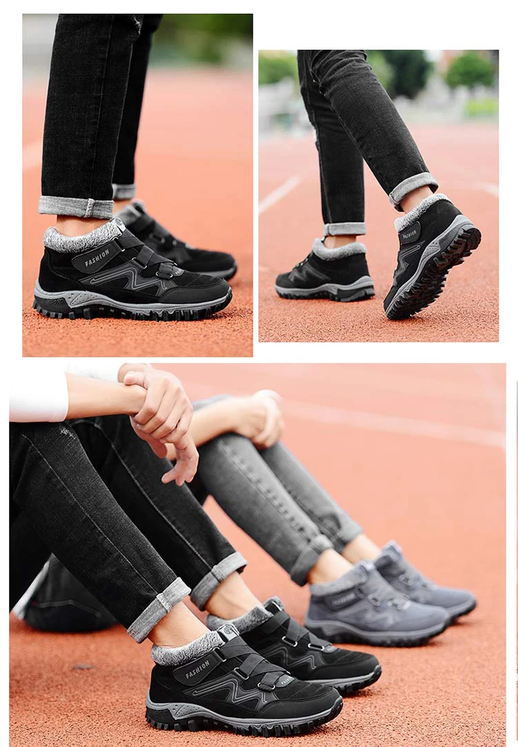 LINGGE/; мужские ботинки; теплые зимние ботинки на меху; мужские зимние ботинки; Рабочая обувь; мужские кроссовки; модные резиновые ботильоны