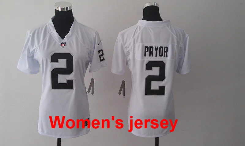 Цвет: желтый A+++ женские все сшитые Окленд s ladies 4 Derek Carr 20 mcfadden 89 Amari Cooper 52 Khalil Mack Jersey - Цвет: Цвет: желтый