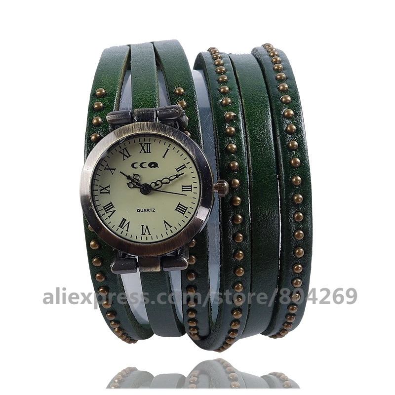 Модные женские длинные кожаные часы Punck, аналоговые кварцевые наручные часы 920059