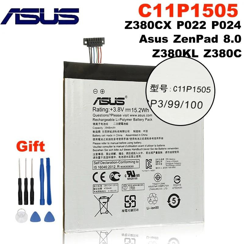 ASUS C11P1505 Original Battery For Asus ZenPad 8.0 Z380KL Z380C Z380CX