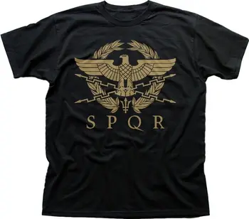 

SPQR Roman Gladiator Imperial Golden Eagle Army printed t-shirt OZ9183