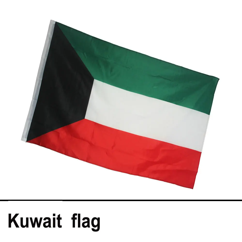 Высококачественные 3x5ft Kuwait Национальный флаг парад полиэстер печатные баннеры пользовательские флаги и растяжки
