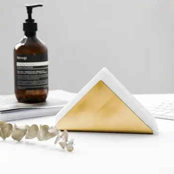 

1PC Stainless Steel Napkin Rack Box Dispenser Triangle Paper Tissue Holder Home Party Table Decoration