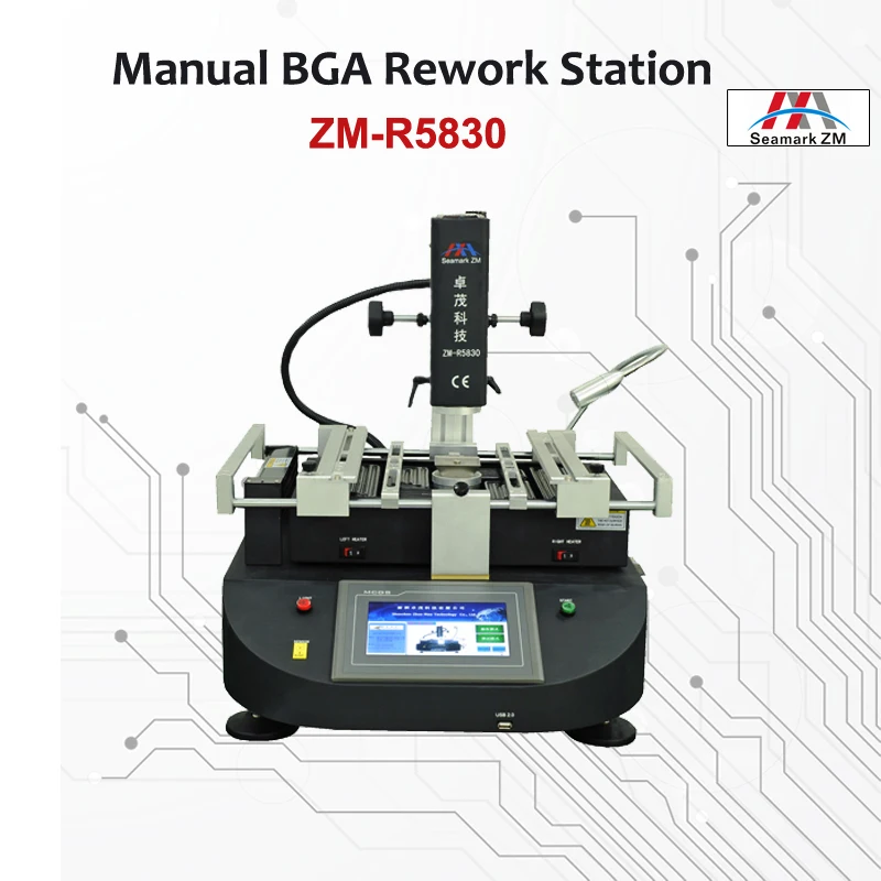 Одобренный CE ZM R5830 Термовоздушная паяльная станция 3 зоны BGA машина с инструмент