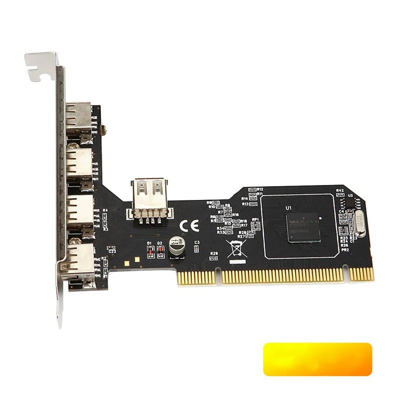 ANDDEAR USB2.0 плата расширения рабочего стола PCI до 5 usb2.0 адаптер карты чип usb c к hdmi vga usb c ethernet настенная пластина