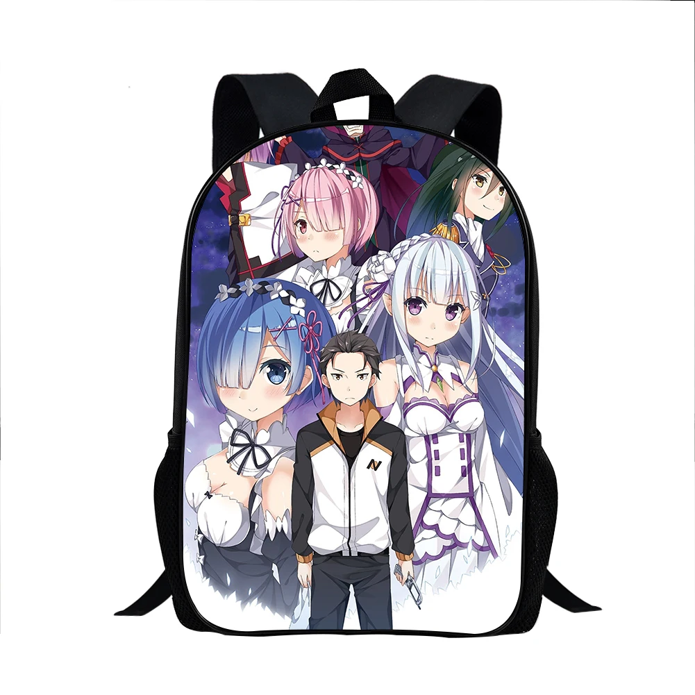 Рюкзак Re: Zero Hajimeru Isekai Seikatsu для девочек-подростков, Сумка с аниме Rem, детские школьные сумки, детские рюкзаки mochila
