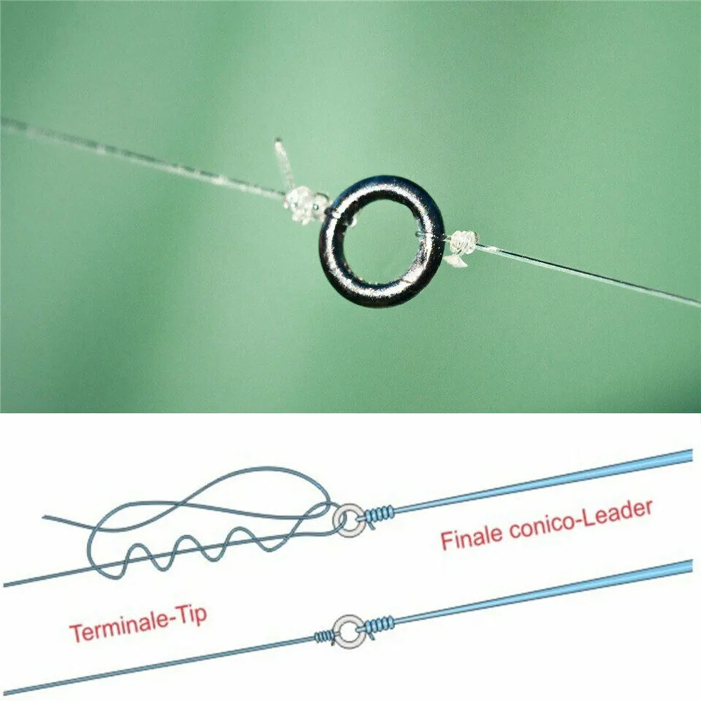 

10/20/50/100pcs O-ring Strong Ring 2mm Anti-Rust Rio Leader Fly Fishing Round Rings-No Edges Small Oval-tippet Rings
