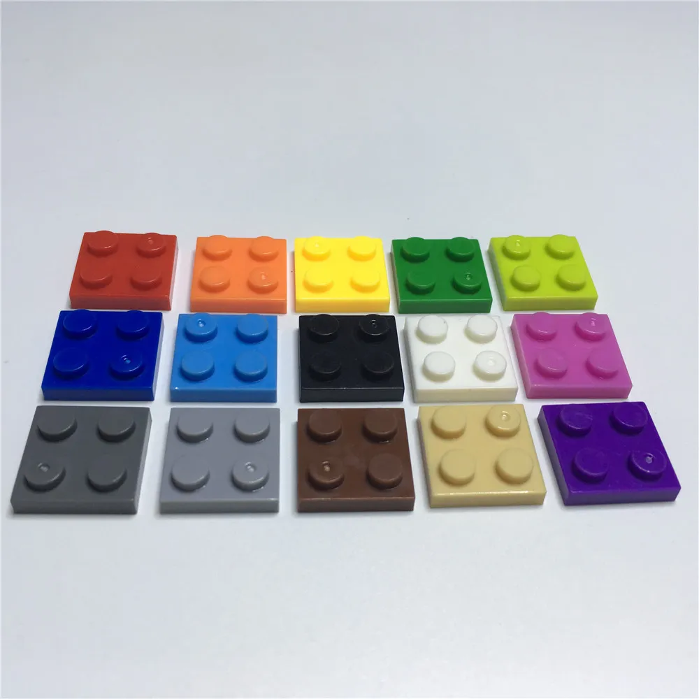 100 г/пакет 2X2 отверстия низкий кирпич чип маленькие частицы головоломки diy пиксель Рисование блоки детские игрушки