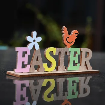 

Hanging Diy Wooden Easter Day Letters Wooden Creative Easter Decoration Supplies Party Ornament Cartoon Degisns Hanging Decor