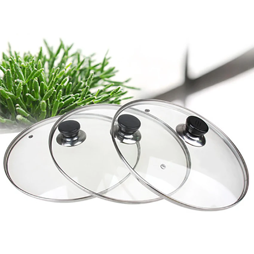 28cm/30cm High Temperature Resistant Transparent Pot Lid Kitchenware Cooking Cookware Accessories Round Glass Cover