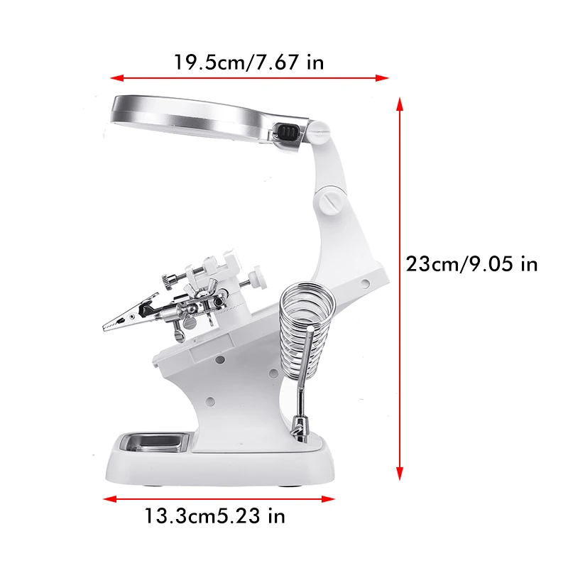 Вращающаяся паяльная станция, подставка для сварки, увеличительный зажим для стеклянных зажимов, 3 ручные Ручные лупы для ремонта пайки