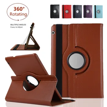 

360 Rotation Case For Huawei MediaPad T3 10 9.6'' AGS-L09-L03 W09 Hard Shockproof PU Leather Cover Case+Screen Protector +Stylus