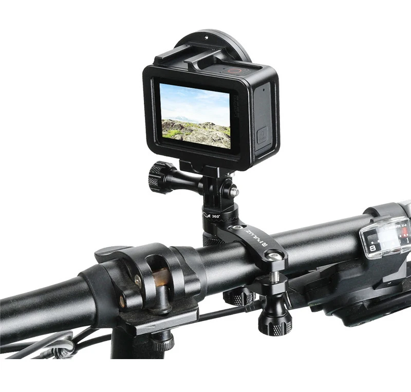 Вращающийся на 360 градусов велосипед Алюминиевый адаптер для руля крепление для GoPro Hero 7 6 5 4 Yi 4K DJI OSMO eken Sjcam экшн-камеры