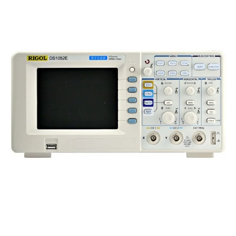 RIGOL DS1052E цифровой осциллограф 2 аналоговых канала 50 МГц полоса пропускания Поддержка сигнала хранения ЖК-дисплей тест-метр инструменты