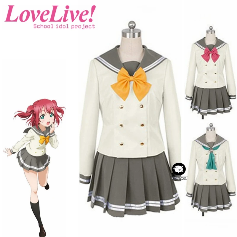 

LoveLive!Sunshine!! Aqours Tsushima Yoshiko Cosplay Costume Japanese Anime Love live Girl Sailor School Uniform Suit Clothes
