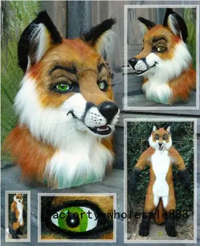 Новинка Длинный меховой коричневый костюм Хаски Костюм талисмана Вечерние