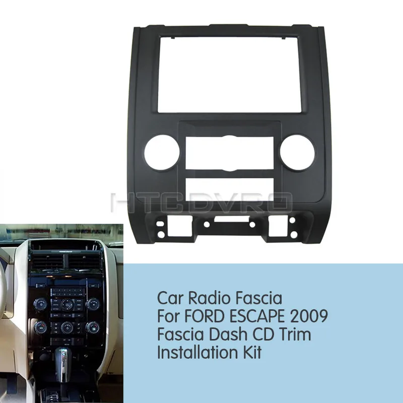 YMODVHT 2din Car Radio Fascia for FORD ESCAPE 2009 Stereo Panel Dash Mount Trim Installation Kit Frame 173x98/178x100/178x102mm |