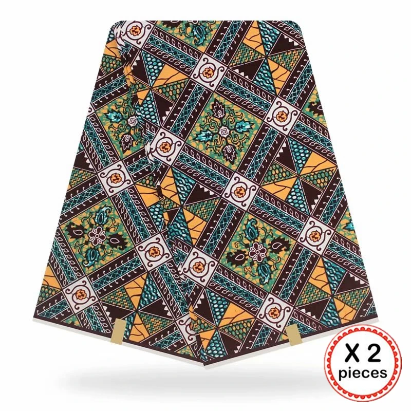 Анкара африканская ткань 12 ярдов Хлопок Нигерия стиль шитье Африканский Воск Печать Ткань Гана для свадебная одежда платье 91821