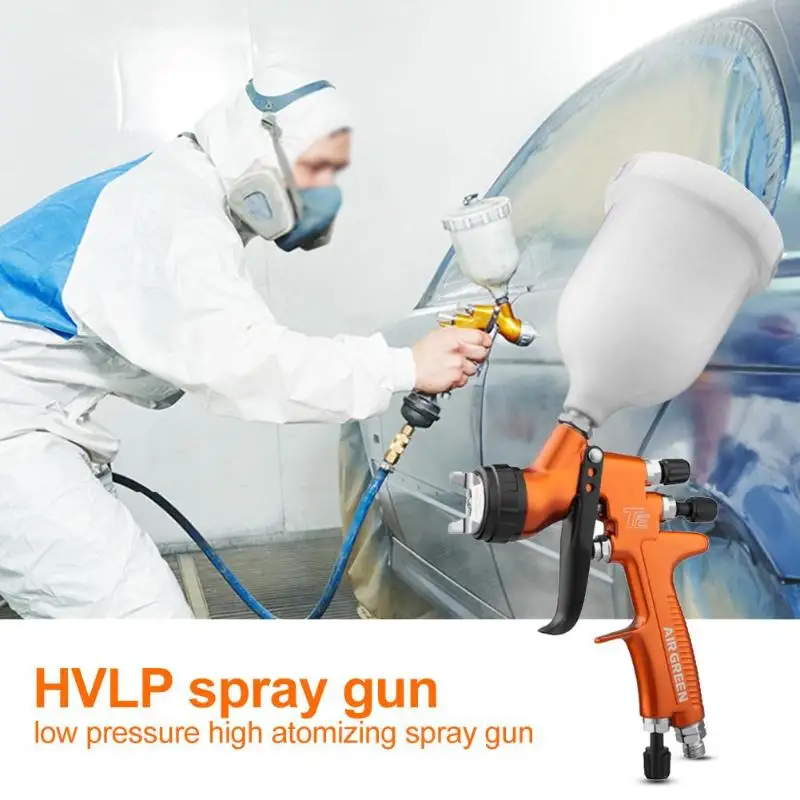 1,3 мм сопло HVLP Высокая распылительная машина пистолет для нанесения покрытий отличный алюминиевый сплав гравитационный корм Аэрограф 200x150x35 мм