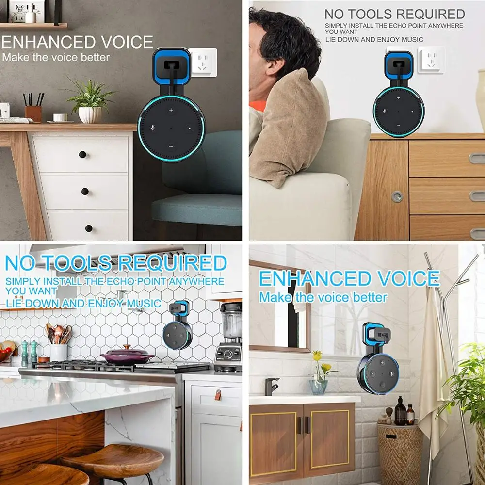 Настенный держатель подставка вешалка для Amazon Echo Dot 2-го поколения внутренний динамик звуковой ящик держатель чехол
