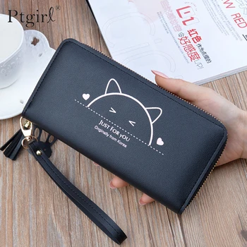

Fashion Letter Women Wallet Wrist Handle Phone Case Long Money Pocket Ptgirl Girl Pouch Handbag Women's Purse Card Holders 2020