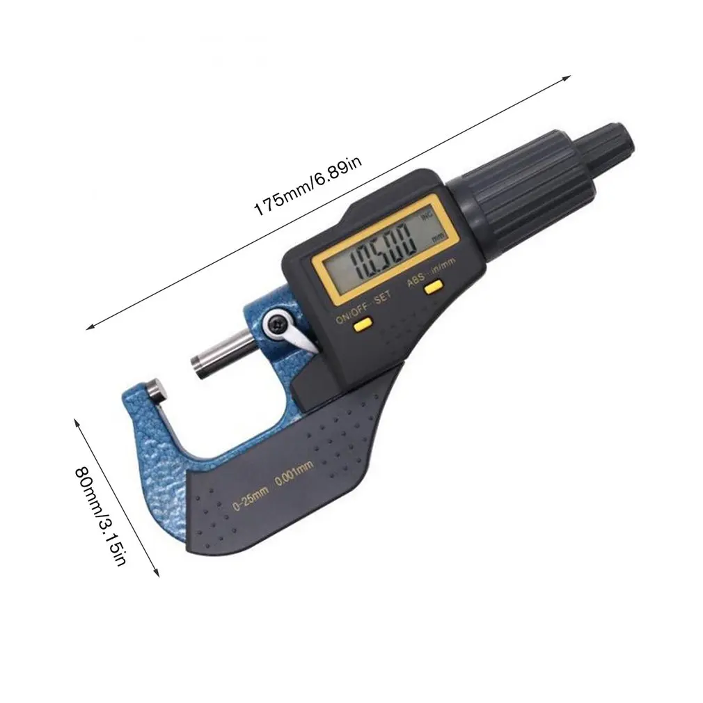 0,001 мм электронный наружный микрометр 0-25 мм с очень большим ЖК-экраном цифровой микрометр электронный цифровой Калибр