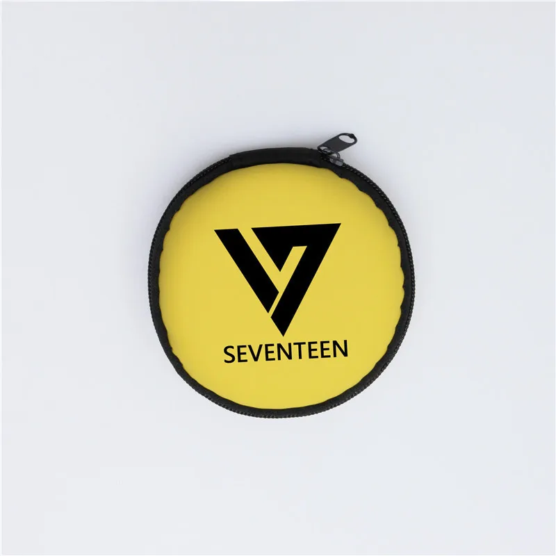 Kpop EXO TWICE GOT7 Seventeen коробка для наушников телефон ящик для хранения кабелей хорошее качество сумка для хранения кабеля - Цвет: SEVENTEEN yellow