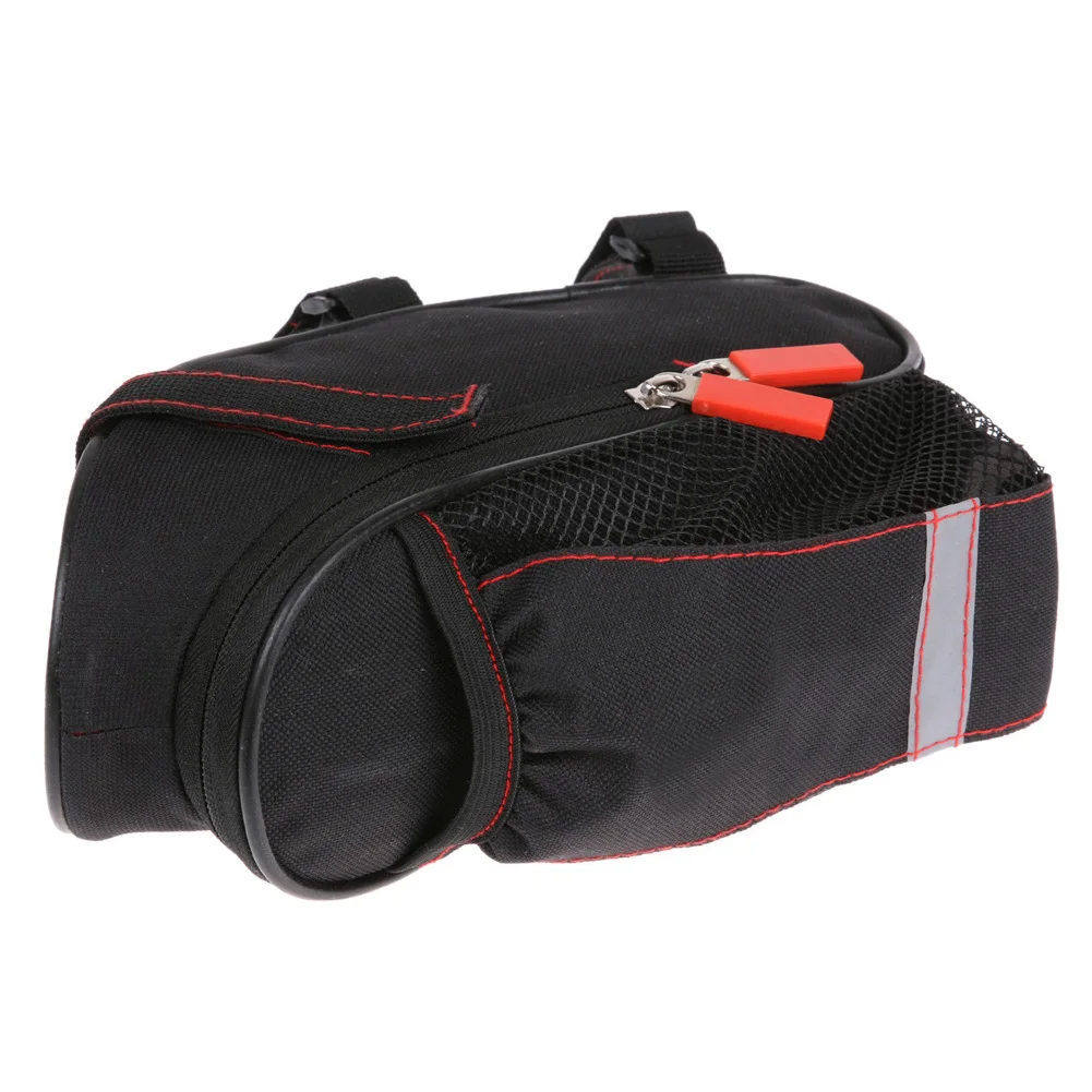 Universal Double Zipper Mesh Accessories Cycling Large Capacity Bicycle Saddle Bag Tail Seat Portable Storage Water Bottle Pouch | Спорт и